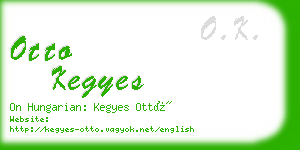 otto kegyes business card